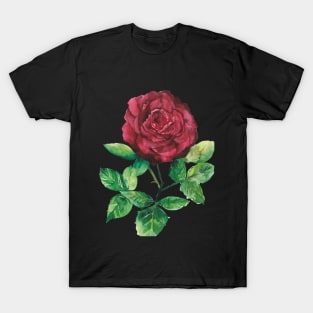 Red Rose Stem T-Shirt